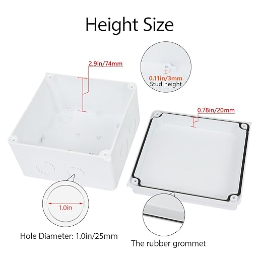 LeMotech Junction Box, Electrical Box IP65 Water Resistant Dustproof ABS - Image 6