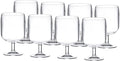 KX-WARE Classic Acrylic All-Purpose Wine Glasses, 12-ounce Plastic Stem Wine by KX-WARE
