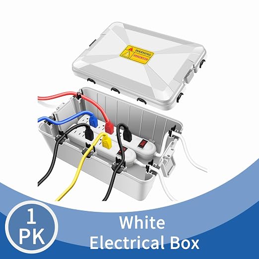 NineLeaf Large Outdoor Electrical Box Waterproof, IP54 Weatherproof Extension - Image 8