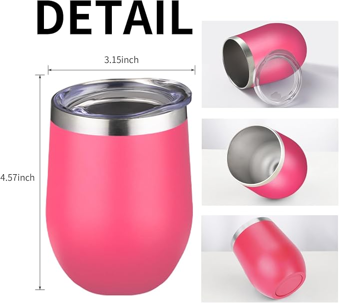 12oz/4 Pack Wine Tumbler Glasses - Image 2