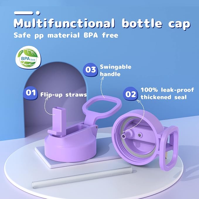 Kids Water Bottle, 16oz Water Bottles - Image 2