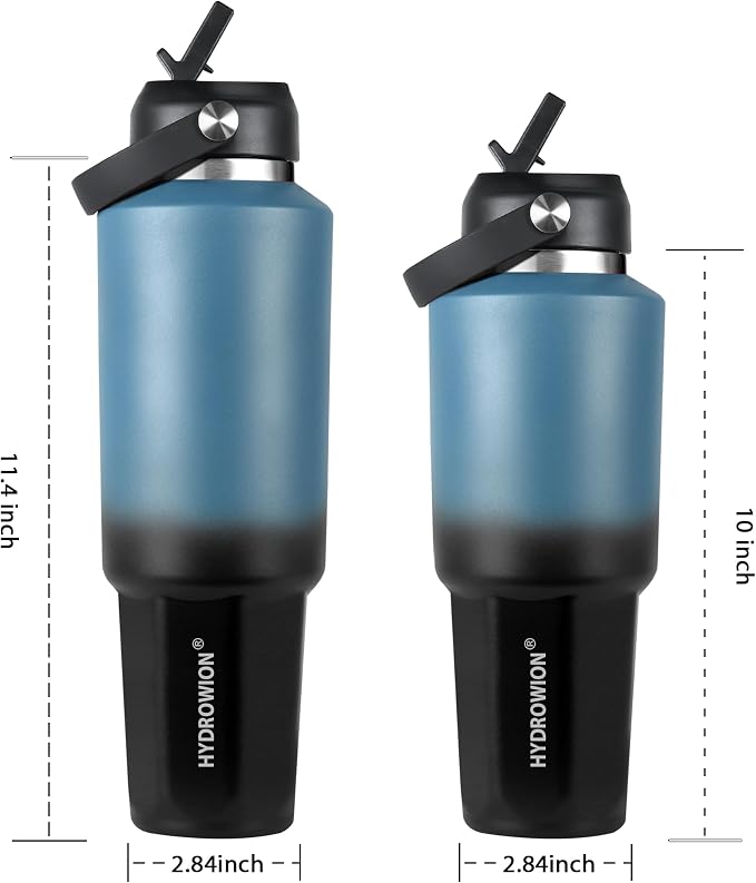 HYDROWION 40 oz Insulated Water Bottle, Car Water Bottle Holder - Image 7