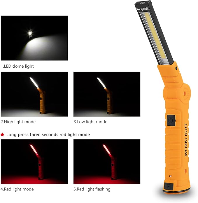 Lmaytech 3 Pack Rechargeable LED Work Lights - Image 3