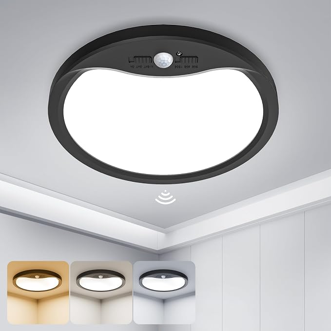 zemty 12inch Motion Sensor Ceiling Lights Wired, 24W 2400lm 3CCT/3 Mode/30-120s by ZemtyCeilinglight