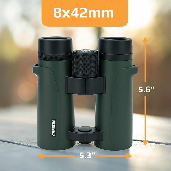 Carson RD Series 8x42mm Open-Bridge Waterproof High Definition Full Sized - Image 2