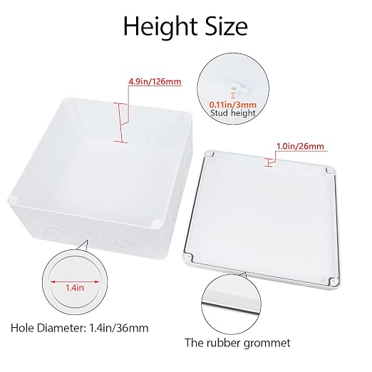 LeMotech Junction Box, Electrical Box IP65 Water Resistant Dustproof ABS - Image 6