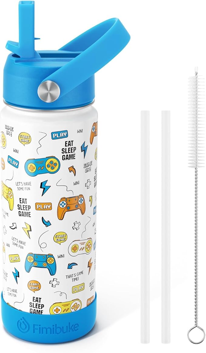 Fimibuke Kids Insulated Water Bottle, 18oz BPA FREE 18/8 Stainless Steel Kids by Fimibuke
