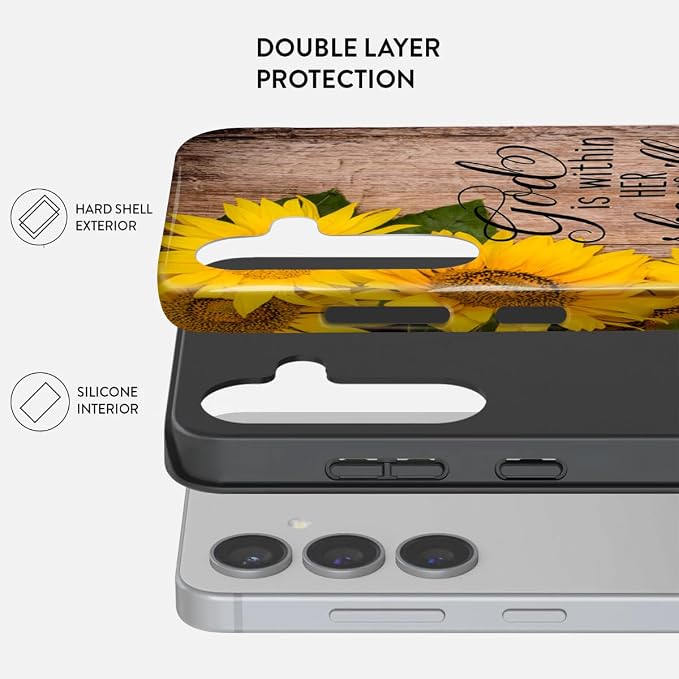 Compatible for Samsung Galaxy S24 Plus 5G Case, Dual Layer Heavy Duty 2 in 1 - Image 2