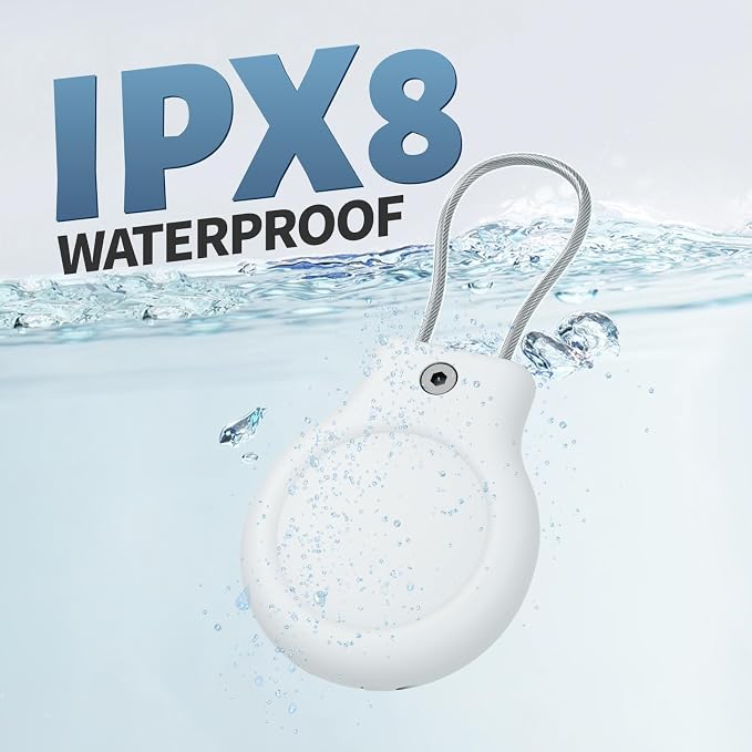 for AirTag Holder with Wire Cable, 2 Pack IPX8 Waterproof PC Hard Case - Image 3