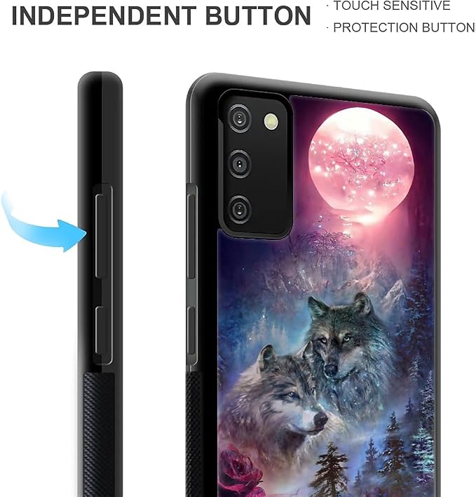 for Samsung Galaxy S20 FE Case, Star Two Wolfs Howling Pattern Graphic Design - Image 4