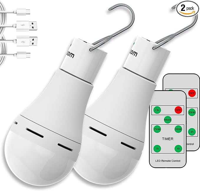 USB Rechargeable Light Bulbs by Flyhoom