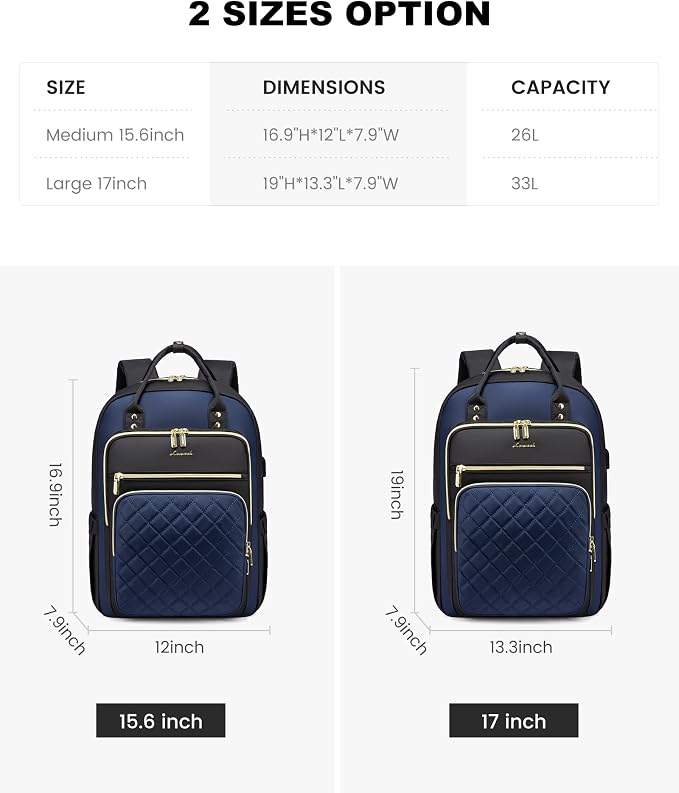 LOVEVOOK Laptop Backpack for Women, Fashion Travel Work Commuter Backpack Purse - Image 8