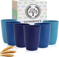 Homienly Wheat Straw Cups 16oz, Unbreakable Cups-6 PCS Freezer and Dishwasher by HOMIENLY