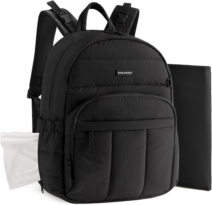 BAGSMART Diaper Bag Backpack, Lightweight Stroller-Friendly Diaper Bag by BAGSMART
