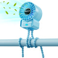 multifunctional USB rechargeable portable stroller small fan 4 speed 6600rpm by AaoLin