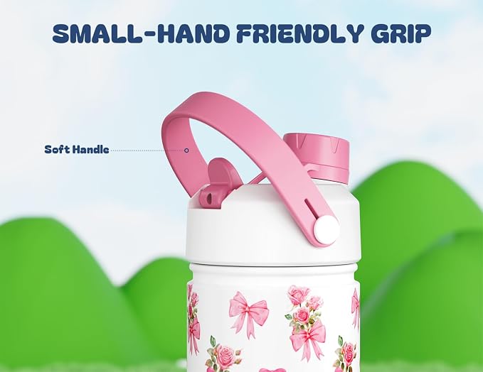 12 oz Insulated Girls Water Bottle: Spill-Proof, Stainless Steel Cup - Image 7