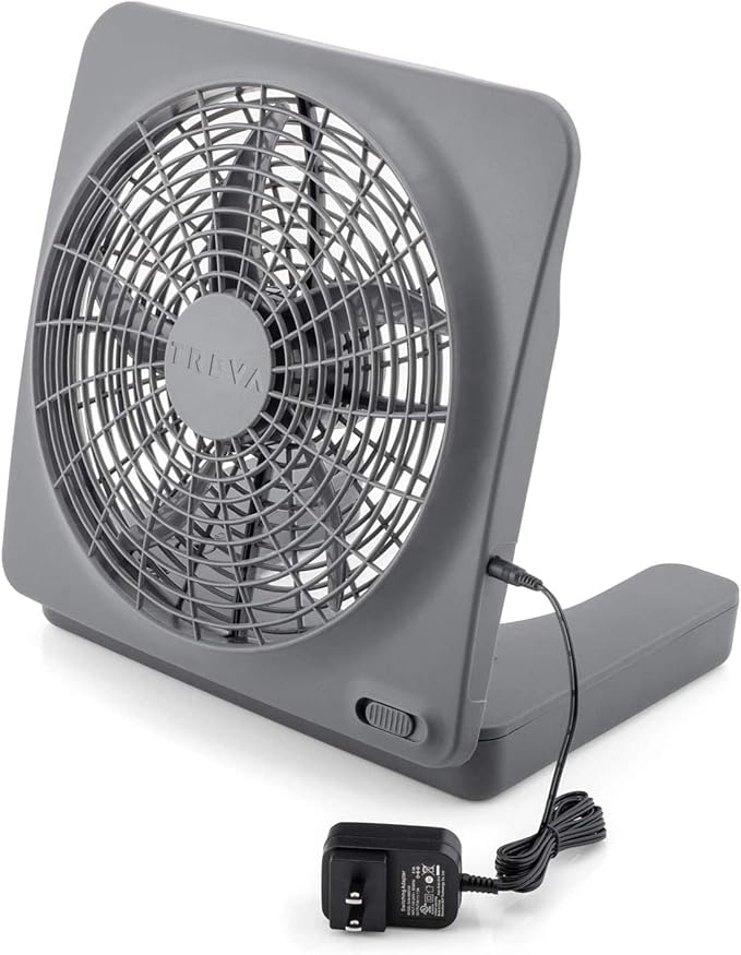 O2COOL Treva 10-Inch Portable Desktop Air Circulation Battery Fan, 2 Speed - Image 3