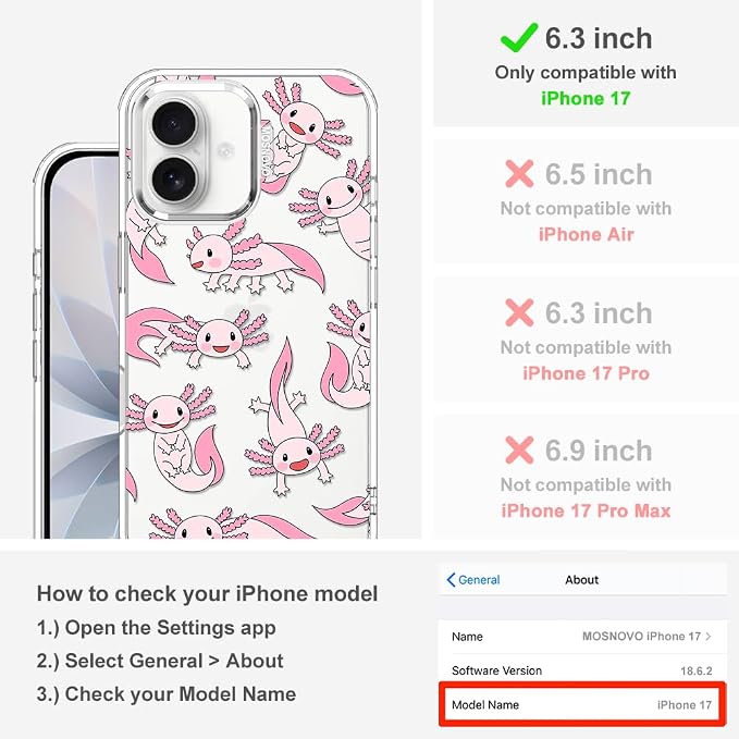MOSNOVO for iPhone 17 Case | Military Grade 6.6ft Drop Tested | Camera Control - Image 2