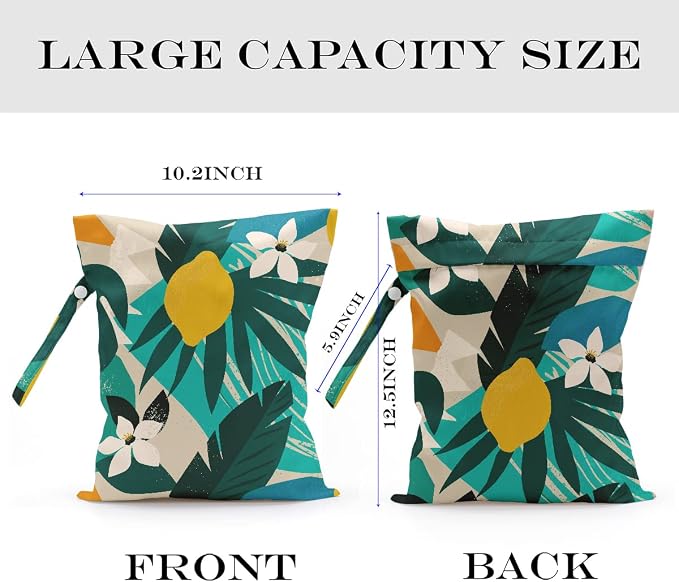 Wet Dry Bag Wet Bag for Swimsuit Travel Beach Pool Stroller Diapers Dirty Yoga - Image 2