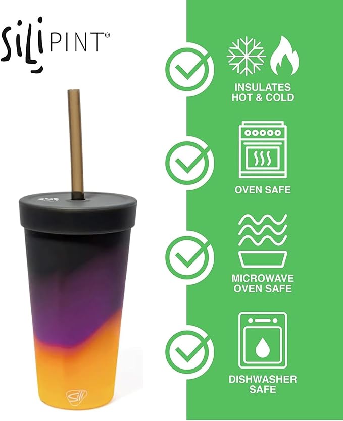 Silipint Silicone 22oz Straw Tumbler: Sun Storm - Image 2