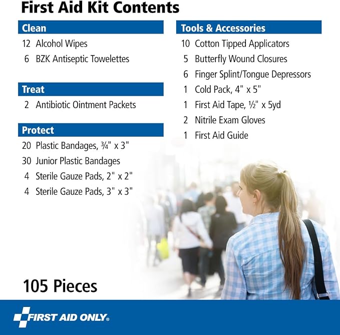 First Aid Only 91249 On-The-Go All-Purpose Emergency First Aid Kit - Image 2