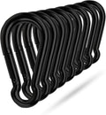 Black Carabiner Clip, Heavy Duty Spring Snap Hook Quick Link by Ekunbuy