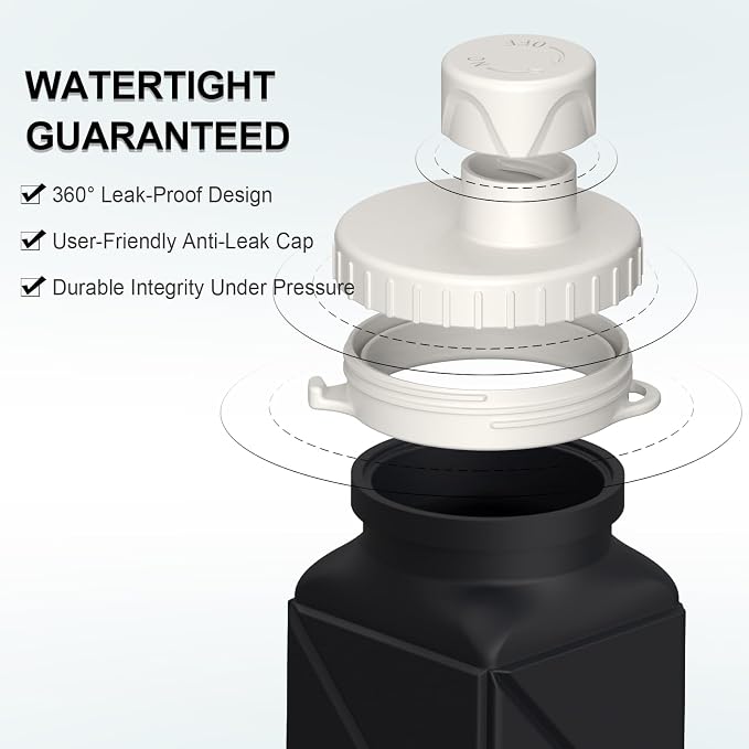 BEAUTAIL Collapsible Water Bottles 20.6oz, Silicone Foldable Portable Travel - Image 4