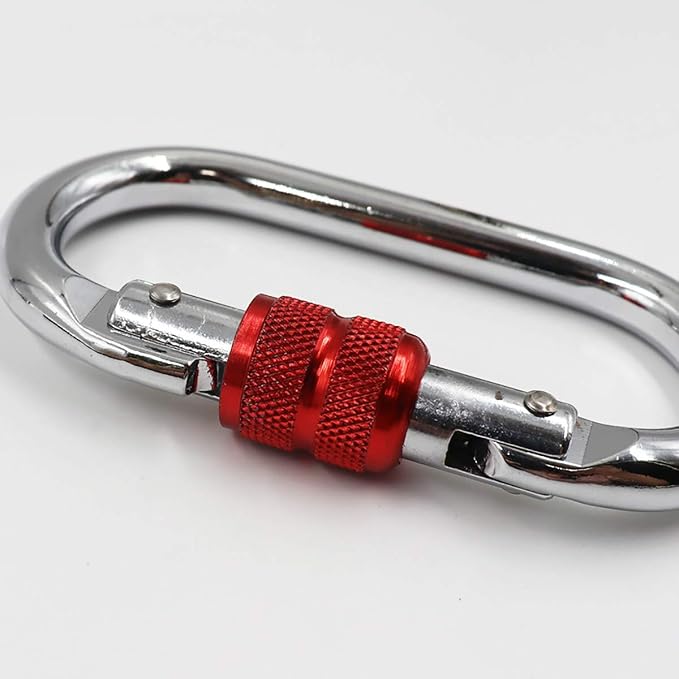 Heavy Duty Locking Climbing Carabiner Clip CE Rated 25 kN 5600 LB Rugged - Image 4
