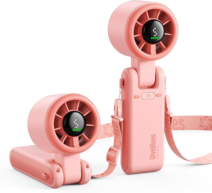 Diveblues Portable Handheld Turbo Fan, 5 Gear Wind, Battery Operated, 3 IN 1 by Diveblues
