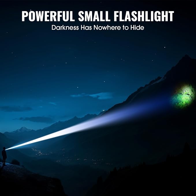 Rechargeable Tactical Flashlights, High Lumens Small Mini USB-C LED Flashlight - Image 2