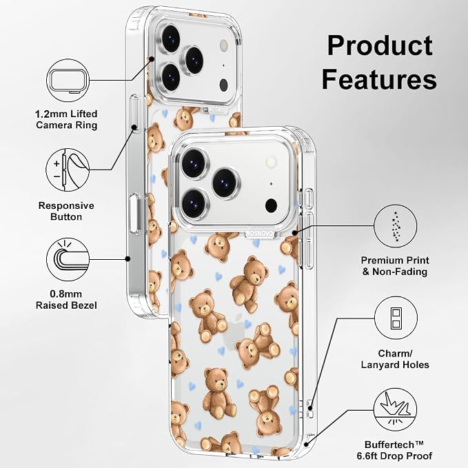 MOSNOVO for iPhone 17 Pro Case, Shockproof Military-Grade Protection 6.6ft Drop - Image 7