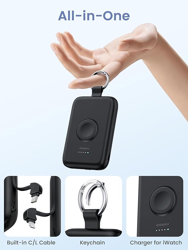 RORRY Portable Charger, 10000mAh PD 20W Fast Charging Portable Charger Power - Image 2