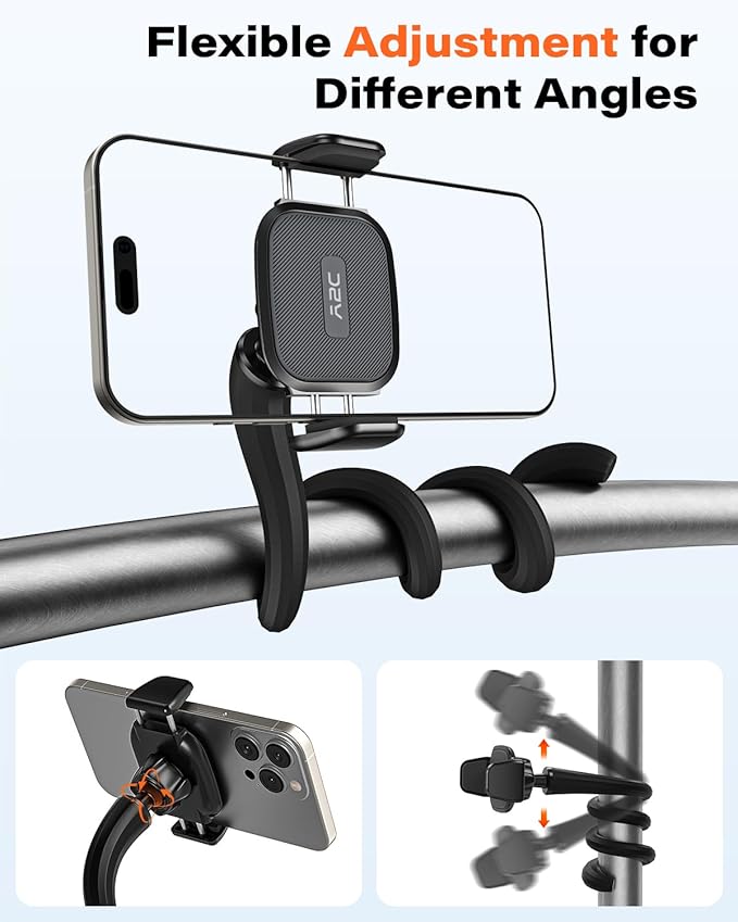A2C Flexible Phone Holder for Treadmill, Shopping Cart, Portable Gooseneck - Image 2