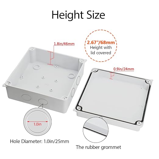LeMotech Junction Box, Electrical Box IP65 Water Resistant Dustproof ABS - Image 5