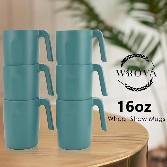 Wrova 16oz Wheat Straw Cups - Image 5