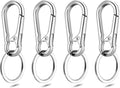 CooBigo 4Pack Small Keychain Rings, Metal Key Carabiner Clip, Mini EDC Key Ring by CooBigo