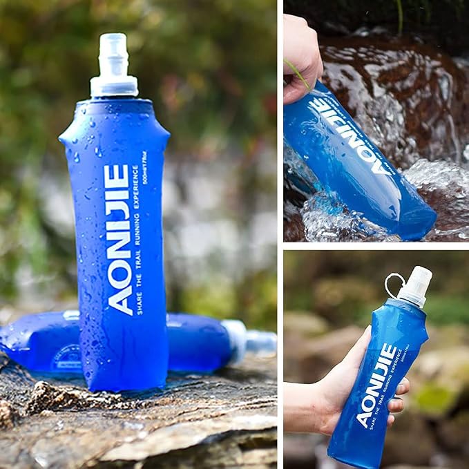 AONIJIE TPU Soft Flask Water Bottle Collapsible Running Flask - Image 5