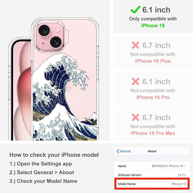 MOSNOVO Case for iPhone 15 - Image 2