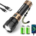 SKYFIRE Rechargeable Flashlights High Lumens, 10000mAh Super Bright Flashlight by SKYFIRE