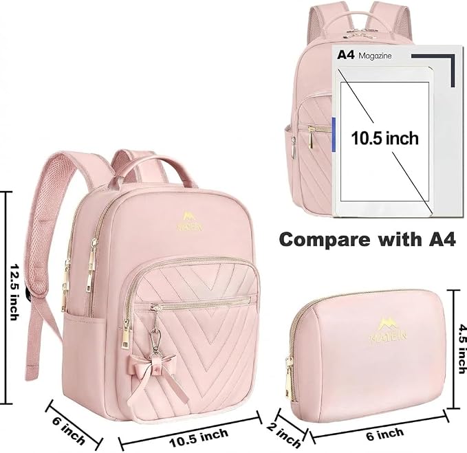 MATEIN Bowknot Cute Backpack Purse, Fashion Mini Shoulder Bag, Waterproof - Image 7