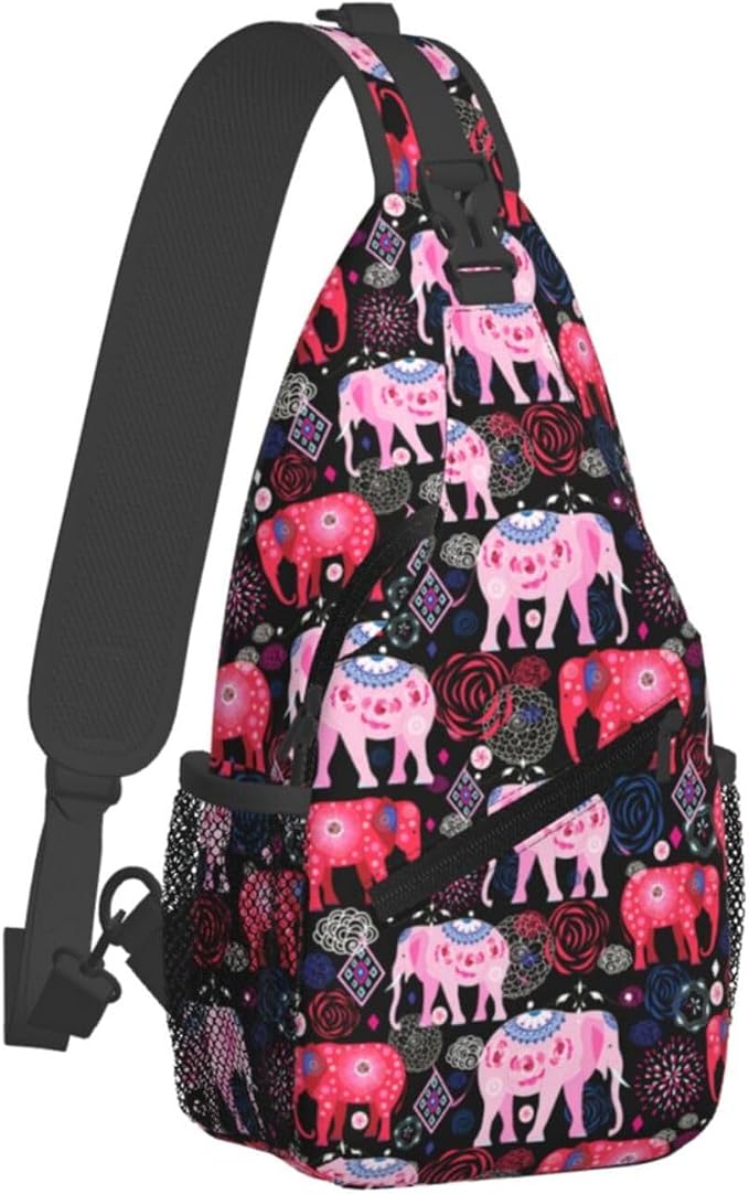 African Ethnic Elephant Sling Backpack - Image 2