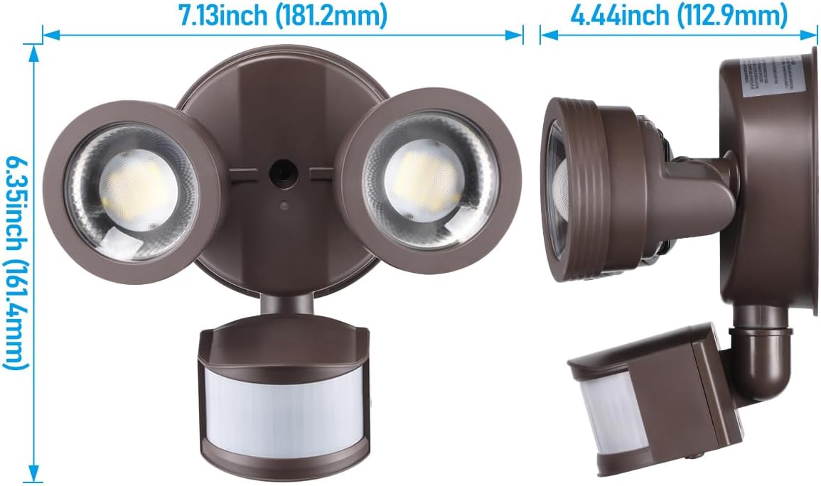 LEONLITE 25W LED Security Light Outdoor Motion Sensor, Motion Flood Lights - Image 8