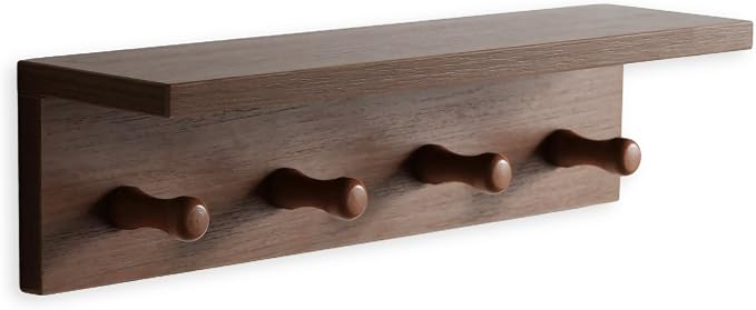 Entrance Coat Rack ，Coat Hooks, Wall-Mounted Wooden Hook Rack, Wall-Mounted - Image 9