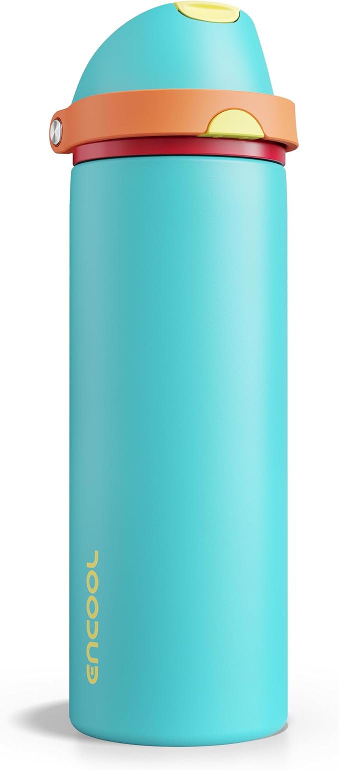 Insulated Water Bottle with Straw by ENCOOL