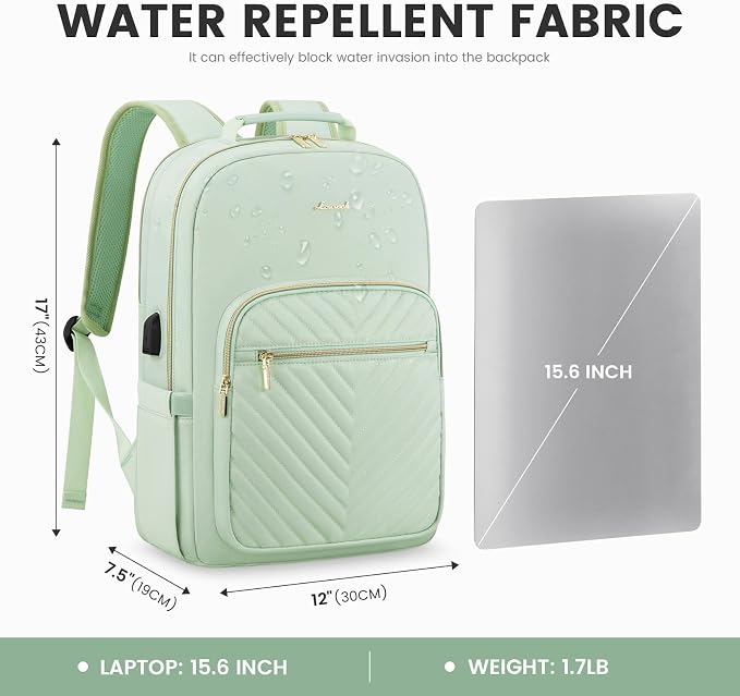 LOVEVOOK Laptop Backpack for Women 15.6 inch, Cute Womens Travel Backpack Purse - Image 4