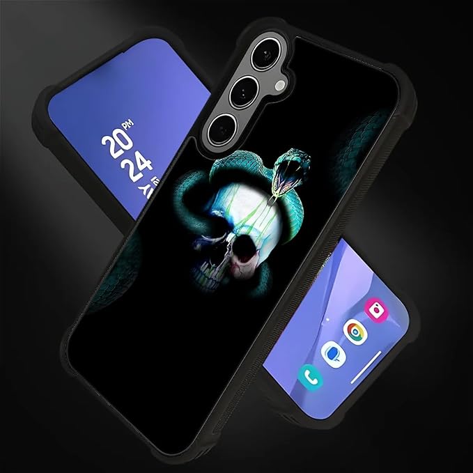 for Samsung Galaxy S24 S25 Plus Case, Skeleton Winding Snake Pattern Graphic - Image 2