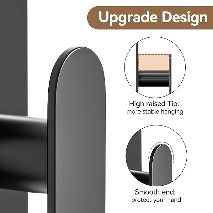 pickpiff Adhesive Towel Hooks for Bathroom: 20LB Extra Strong Wall Hanger for - Image 4