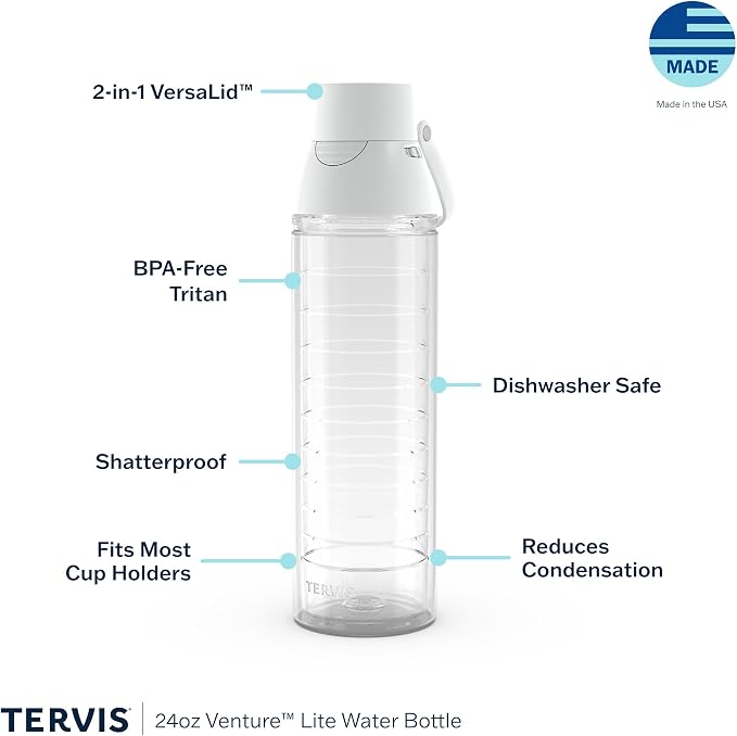 Tervis Venture Lite Clear & Colorful Lidded Made in USA Double Walled Insulated - Image 3