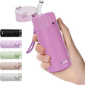 5oz Small Water Bottles with Straw, Mini Water Bottle with One-Hand Open Design by Exllena