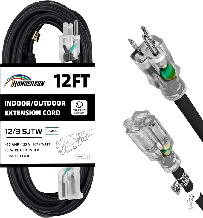Indoor Outdoor Extension Cord Weatherproof by HONDERSON